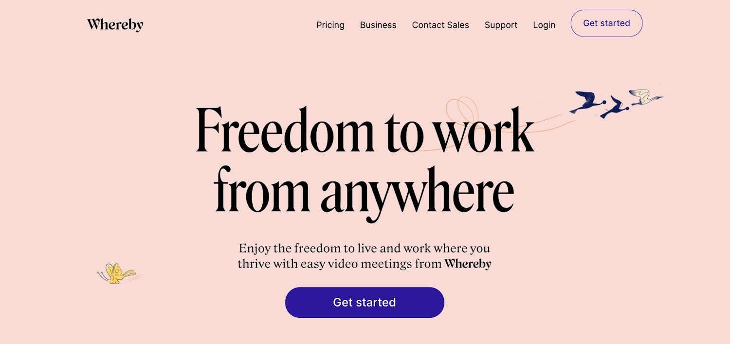 An off-white, slightly pink site with a massive condensed serif heading