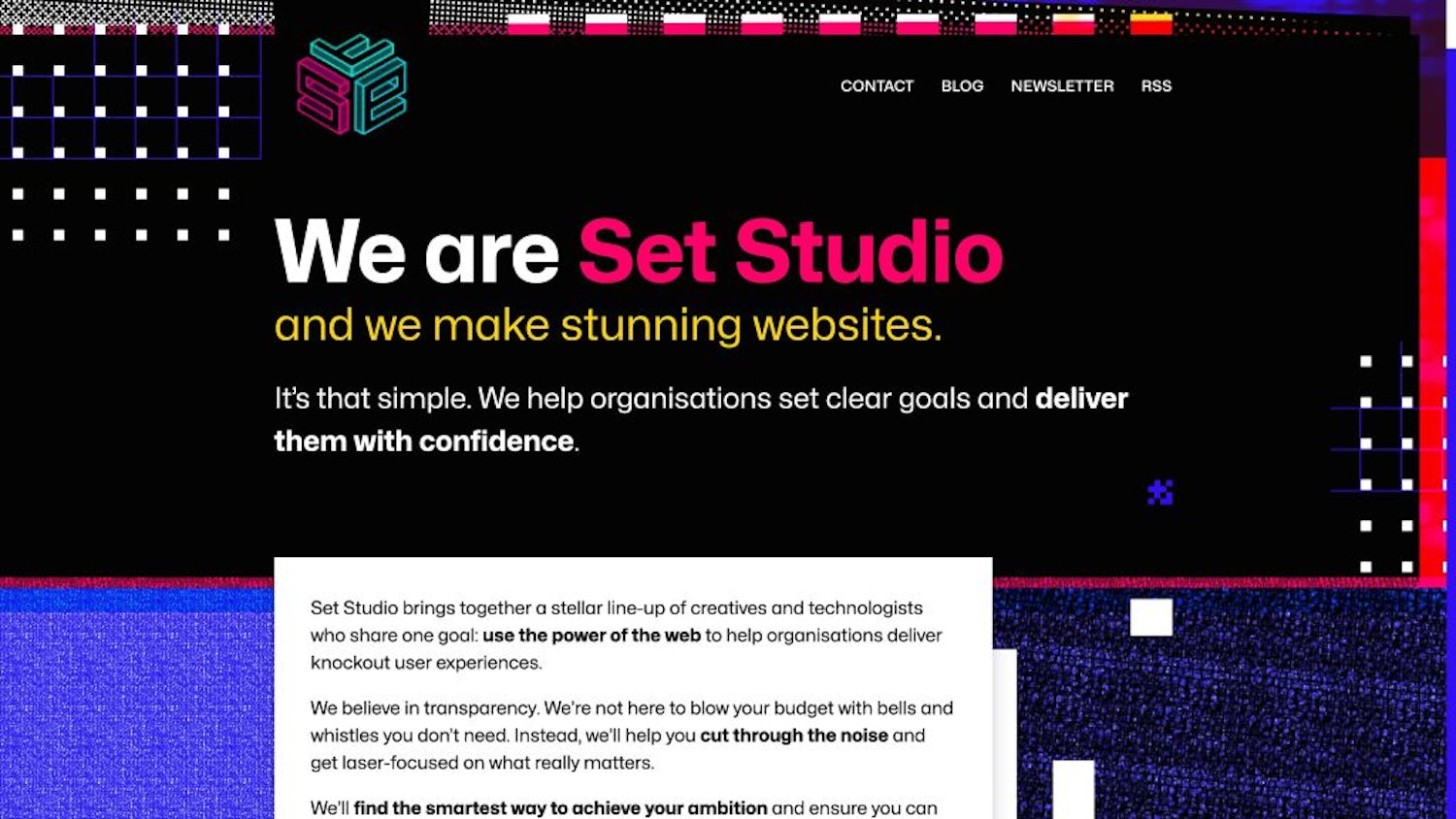 Set Studio’s homepage