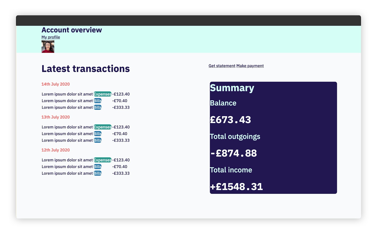 The site now looks much better with design tokens implemented that affect colour and type
